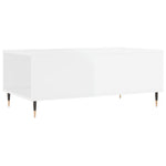 ZNTS Coffee Table High Gloss White 90x50x36.5 cm Engineered Wood 830798