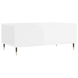 ZNTS Coffee Table High Gloss White 90x50x36.5 cm Engineered Wood 830798