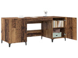 Desk with Storage Old Wood 140 x 50 x 75 cm Engineered Wood 8004202