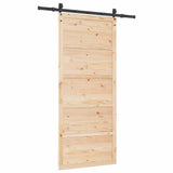 Sliding Door Natural 80 x 208 cm Solid Pine Wood 3445614