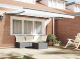 Retractable Awning White 350 x 200 cm Fabric 3329724