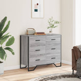 Chest of Drawers Grey Sonoma 91x35.5x74.5 cm Engineered wood 3295305