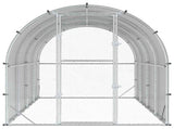 Chicken Coop Silver 400 x 200 x 200 cm Galvanised Steel 3434686