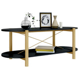 ZNTS Coffee Table Black 110x48x40 cm Engineered Wood 345688