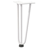 Hairpin Legs for Coffee Table 4 pcs White 30 cm Solid Steel 4012437