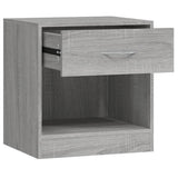 Bedside Cabinets 2 pcs with Drawer Grey Sonoma 342587