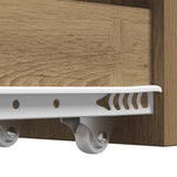 Narrow Bathroom Cupboard with Wheels Artisian Oak Engineered Wood 855285
