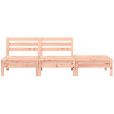Garden Sofa Natural Wood Solid Douglas Fir wood 3-seater Modular 838038