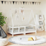 Kids Bed Frame White 70x140 cm Solid Wood Pine 834457