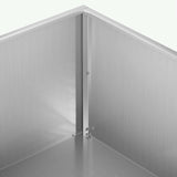 Garden Planter 2 pcs Silver 100 x 100 x 30 cm Galvanised Steel 8005089