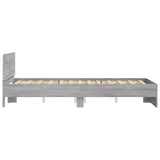 Bed Frame Grey Sonoma Engineered wood and plywood Double 3207614