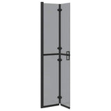 Walk-In Shower Wall Folding Black 70 x 6.5 x 190 cm 42017963