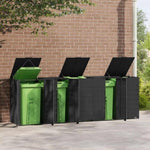 Wheelie Bin Storage for 5 Bins Black 345x79x117 cm Steel 3279980