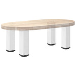 ZNTS Coffee Table Legs 4 pcs White 42-44 cm Steel 4012465