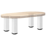 Coffee Table Legs 4 pcs White 42-44 cm Steel 4012465