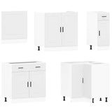 ZNTS 11 Piece Kitchen Cabinet Set Porto White Engineered Wood 3314931