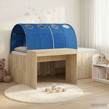Kids'High Bed Frame with Desk 3 pcs Sonoma Oak and Blue 3423685