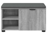 Hall Bench with Cushion with Shelf Grey Sonoma 60 x 38 x 46 cm 891501