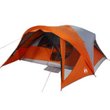 Family Tent Cabin 6-Person Grey and Orange Waterproof 94639