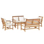 Garden Sofa Set Natural Solid teak wood 3356859