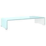 ZNTS TV Stand/Monitor Riser Glass Green 60x25x11 cm 244143