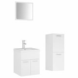 Bathroom Furniture Set White Engineered Wood 3071441