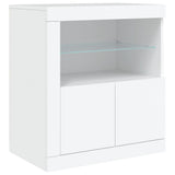Sideboard with LED Lights White 162x37x67 cm 3209030