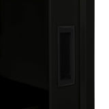 Sliding Door Cabinet Black 90x40x90 cm Steel 335956