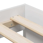 Storage Bed Frame White 90 x 200 cm Engineered wood 3335189