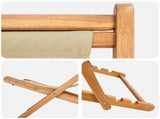 Beach Chair Beige Solid Teak Wood 42032663