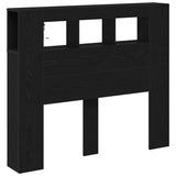 LED Headboard Black Oak 120 x 18.5 x 103.5 cm Engineered Wood 863114