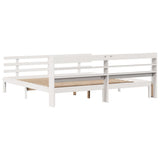 Bed Frame with Headboard without Mattress White 180x200 cm Super King 3306860