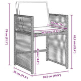 Garden Dining Set 5 pcs Light Grey Poly Rattan 3380791