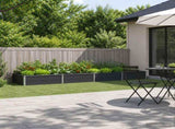 Raised Garden Bed Anthracite 320 x 80 x 24 cm cold-rolled steel 8006499
