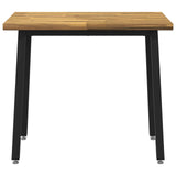 110 x 55 x 75 cm Solid Acacia Wood White and Black Rectangular 937584