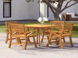 Garden Dining Set Natural wood Solid acacia wood with an oil finish 3156858