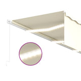 Manual Retractable Awning with Blind&LED 6x3m Cream 3069362