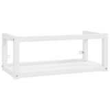Bathroom Washbasin Frame with Built-in Basin White Iron 3101381