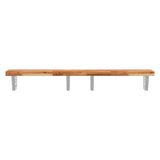 Basin Shelf Wall Mounted Steel and Solid Wood Acacia 3302754