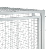 Dog House with Run Anthracite 197x396x110 cm Galvanised Steel 3214225
