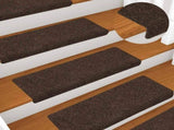 Stair Mats Self-adhesive 15 pcs 65x21x4 cm Brown Rectangular Edge 326188