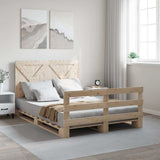 Bed Frame without Mattress with Headboard 160x200 cm Solid Wood 3281577