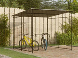 150780 Bicycle Shed 190x190x222 cm Steel Black