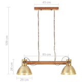 ZNTS Industrial Hanging Lamp 25 W Brass 109 cm E27 320526