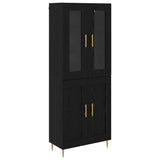 Highboard 2 pcs Black Oak Engineered Wood 3416272