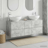 Bathroom Furniture Set 3 pcs Concrete Grey 49.5 x 44.5 x 65 cm 3405910