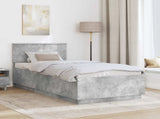 Bed Frame Concrete Grey 90 x 190 cm Engineered Wood 3408204