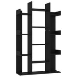 Book Cabinet Black 86x25.5x140 cm Engineered Wood 808901