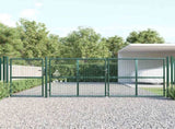 Mesh Garden Gate Green 400x125 cm Galvanised Steel 154537