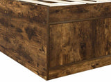Bed Frame with Storage Smoked Oak 80 x 200 cm Engineered Wood 3429495